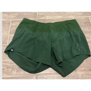 Womens Oiselle Green Roga Shorts Size 6